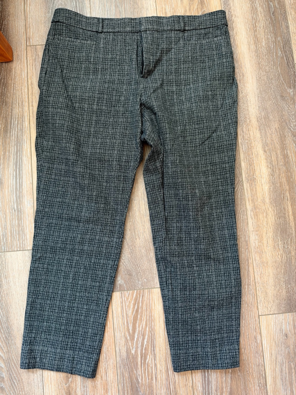Banana Republic Sloan Women's Gray Plaid Dress Pants Sz 14